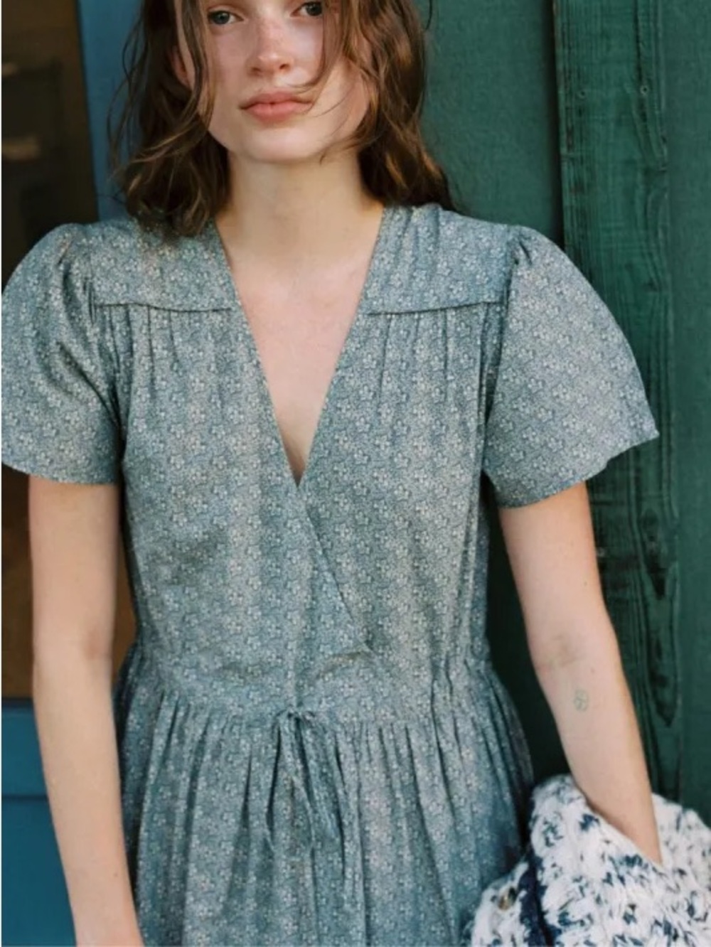 The Dawn Dress in Acorn Blues Medium